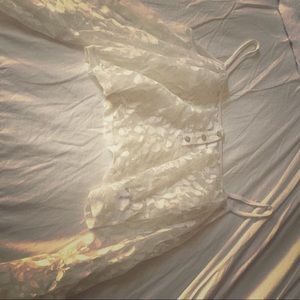 Pins and Needles White Floral Shoulder Blouse